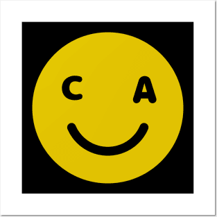 California Smiley Face Posters and Art